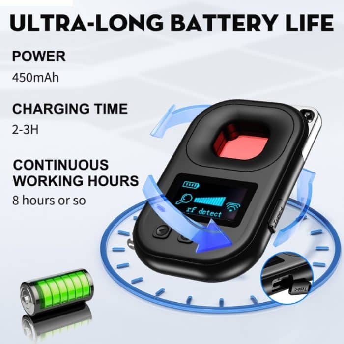 T03 Multifunktions-Kamera-Detektor-Scanner Anti-Peep Abhören Anti-Überwachung Signaldetektor, T03 – Bild 8