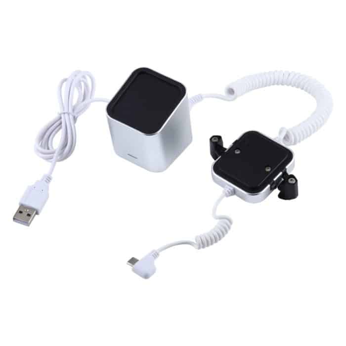 Aluminiumschale Quadratische Säule Diebstahlsicherungsständer Sicherheitssystem Einbruchalarm / Diebstahlalarm Displayhalter für Samsung / Huawei / Xiaomi / OPPO / vivo / LG mit Typ-C / USB-C-Anschluss – Bild 2