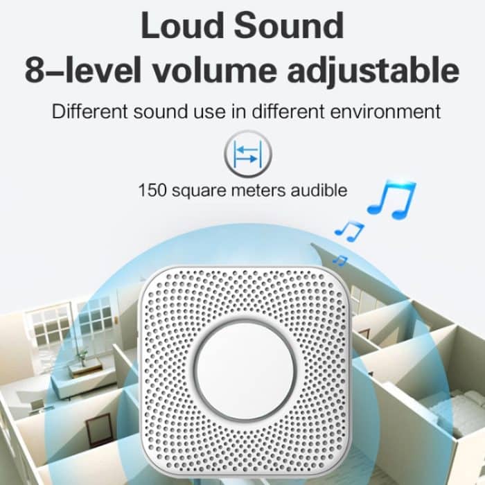 PJ-16 Intelligente kabellose Türklingel mit 8-stufiger Lautstärkeregelung und 36 Klingeltönen, EU-Stecker – Bild 9