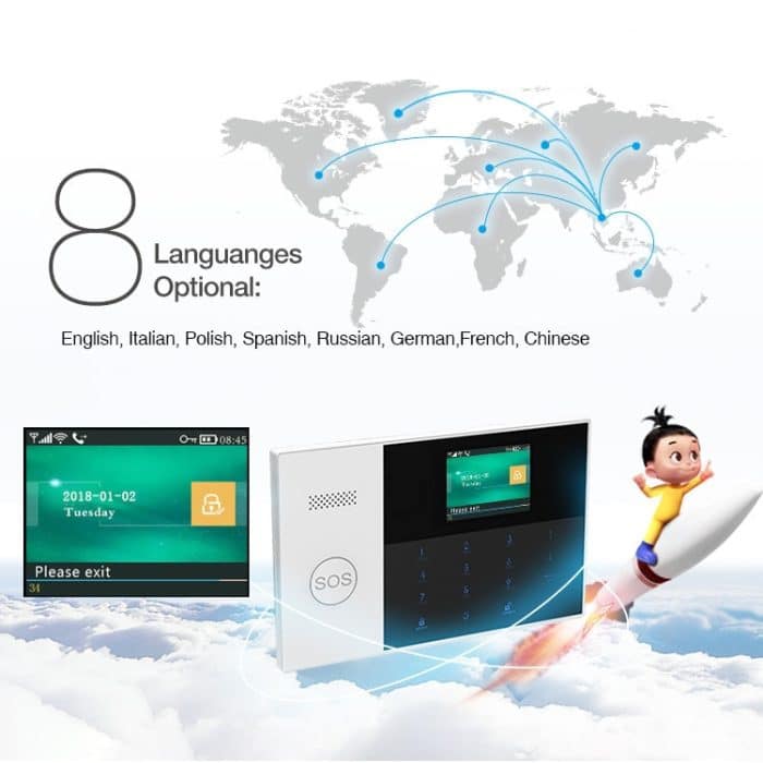 3G / GPRS + WiFi intelligentes Warnungssystem mit Noten-Tastatur und LCD-Schirm u RFID-Funktion – Bild 5