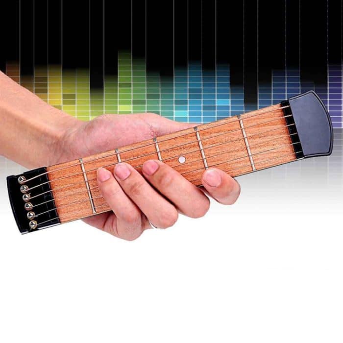 6 Fret Portable Pocket Guitar Übungswerkzeug Gadget für Anfänger Akkord Fingering Übungswerkzeug – Bild 1