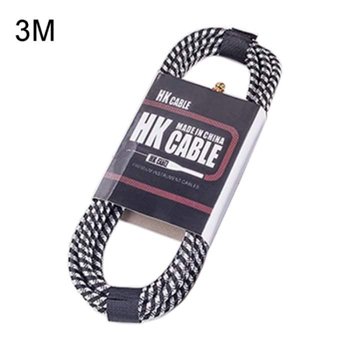 MI0113.jpg Verbindungskabel für Gitarrenbässe aus Holz Rauschunterdrückung Audiokabel, Kabellänge: 3 m, zufällige Farblieferung – Bild 1