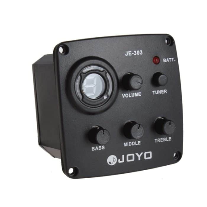 JOYO JE-303 Gitarren-Tonabnehmer, 3-Band-EQ, Vorverstärker-Tuner, Tonabnehmer, Equalizer mit Stimmfunktion, JE-303 – Bild 3