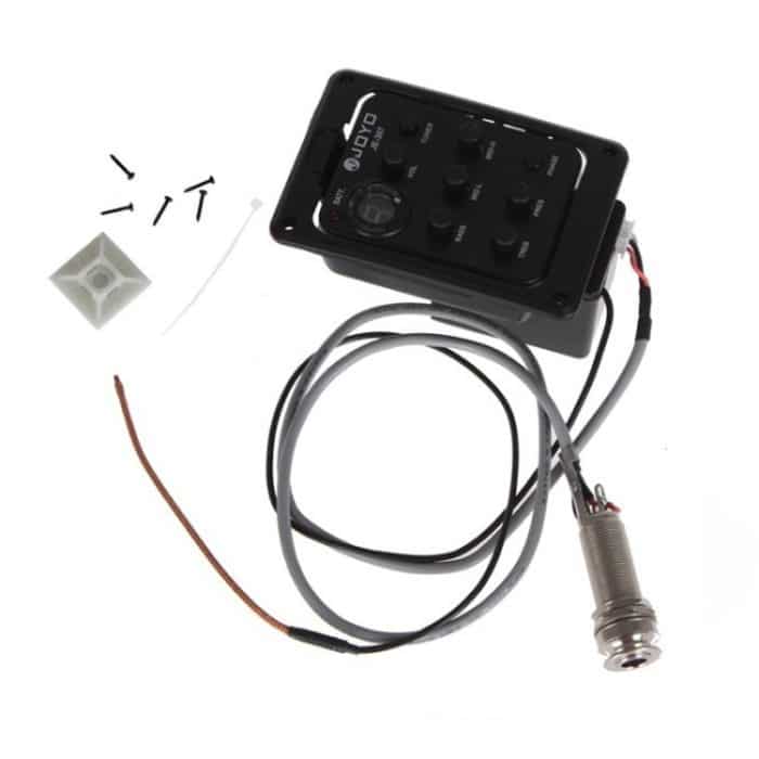JOYO JE-307 Gitarren-Tonabnehmer, 5-Band-Equalizer, Folk-Gitarren-EQ, Akustikgitarre, Tonabnehmer, Vorverstärker, elektrischer digitaler Tuner, JE-307 – Bild 3
