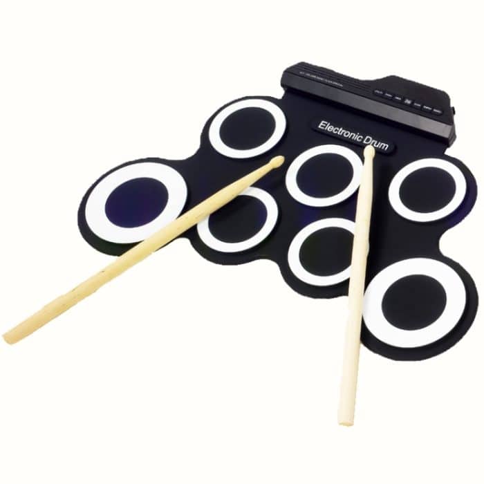 Tragbare USB-Elektrotrommel aus Silikon mit Handrolle, USB Electronic Drum(Black), Electronic Drum(Green) – Bild 9