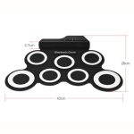 Tragbare USB-Elektrotrommel aus Silikon mit Handrolle, USB Electronic Drum(Black), Electronic Drum(Green) – Bild 2