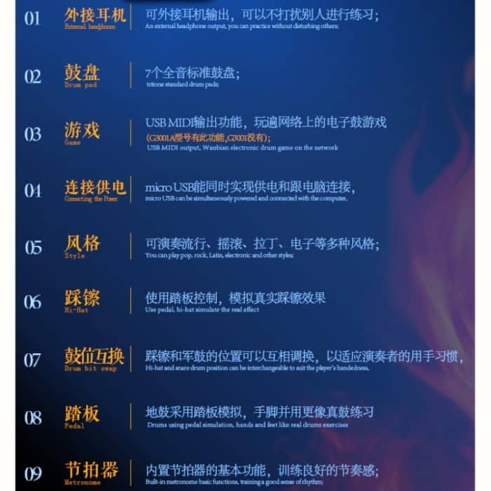 Tragbare USB-Elektrotrommel aus Silikon mit Handrolle, USB Electronic Drum(Black), Electronic Drum(Green) – Bild 8