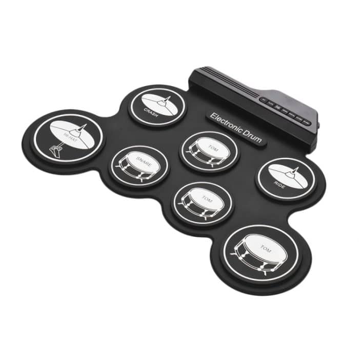 Tragbare Silikon-Handrolle USB-Trommel, schwarze Symbolversion – Bild 3