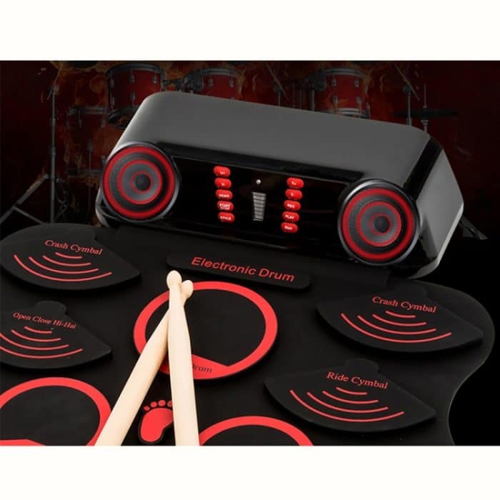 Tragbare elektronische Handtrommel für Erwachsene, Anfänger und Kinder, Electronic Drum(Black) – Bild 3