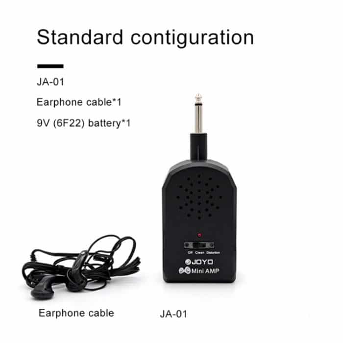JOYO JA-01 2W Großer Gitarrenverstärker Mini Tragbare E-Gitarren-Basslautsprecher mit Verzerrungs-Timbre, Unterstützung für MP3 / Kopfhörer – Bild 7