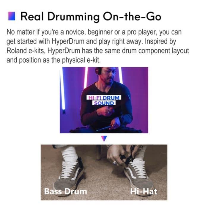 Hyperdrum Somatosensory Virtual Drum Kit Intelligentes tragbares Musikinstrument, Hyperdrum Somatosensory Virtual Drum – Bild 4