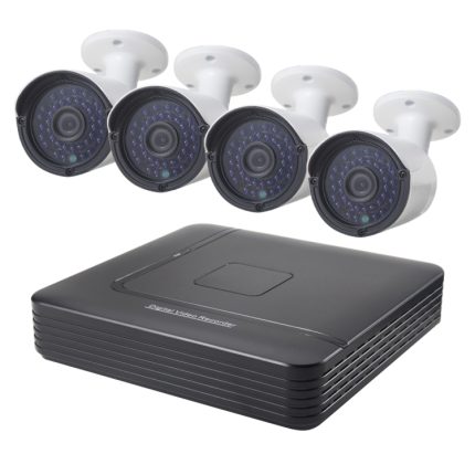 A4B2 4-Kanal-Bullet-IP-Kamera-NVR-Kit, unterstützt Nachtsicht/Bewegungserkennung, IR-Entfernung: 20 m, A4B2/Kit 720P, A4B2/Kit 1080P, A4B2/Kit 960P