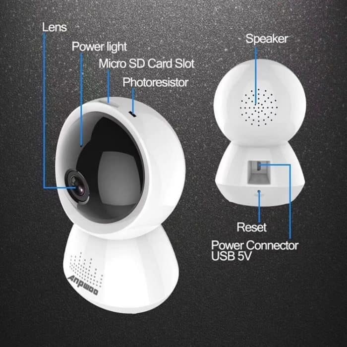 Anpwoo AP005 2,0 MP 1080P 1/2,7 Zoll CMOS HD WiFi IP-Kamera, unterstützt Bewegungserkennung/Nachtsicht, AP005 – Bild 4
