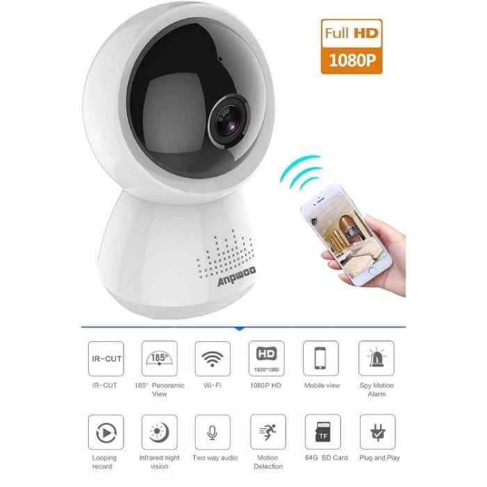 Anpwoo AP005 2,0 MP 1080P 1/2,7 Zoll CMOS HD WiFi IP-Kamera, unterstützt Bewegungserkennung/Nachtsicht, AP005 – Bild 5