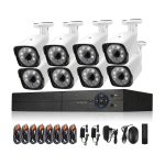 A8B3/Kit 2MP 8CH 1080P CCTV-Überwachungskamerasystem AHD DVR-Überwachungsset, unterstützt Nachtsicht/Bewegungserkennung