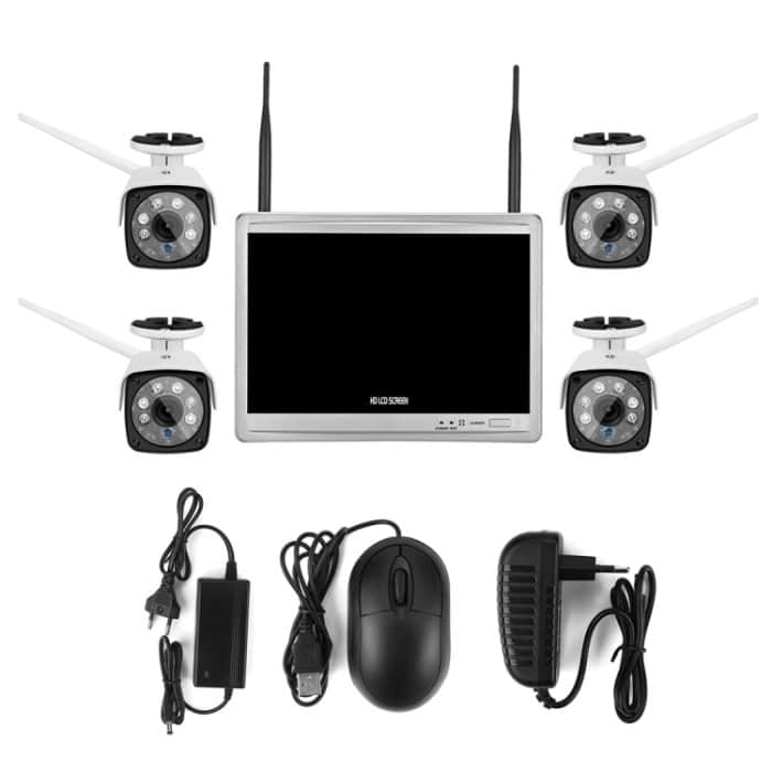 N4B3H2-P12/Kit 1080P Wireless-Netzwerk-Videorekorder-Überwachungssystem. Anzeige: 12,5 Zoll – Bild 6