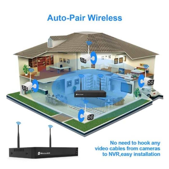 QS200-4 2.0MP 1080P HD-Netzwerkvideorecorder Drahtloses Kameraset – Bild 7