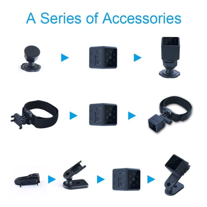 Tragbare Smart HD-Kamera MD25 1080P Drahtlose Sportkamera, unterstützt Infrarot-Nachtsicht / Bewegungserkennung / TF-Karte – Bild 6