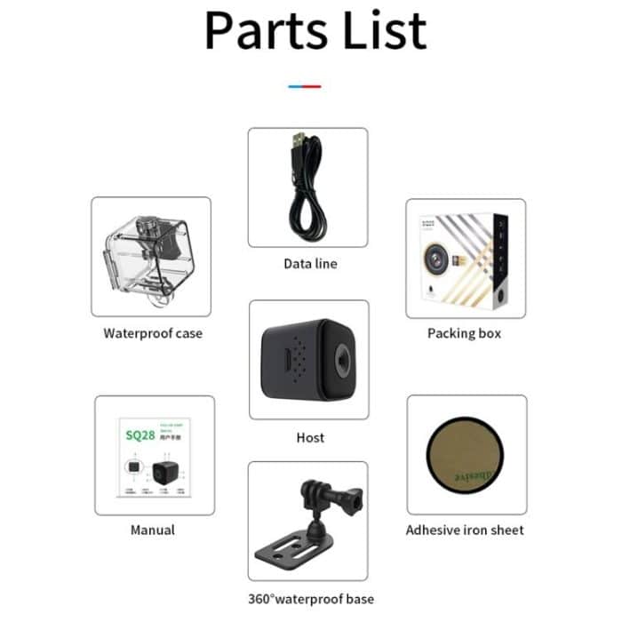SQ28 1080P Mini wasserdichte HD-Smart-Kamera, unterstützt Nachtsicht und Bewegungserkennung – Bild 16