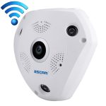 ESCAM Shark QP180 960P 360-Grad-Fischaugenobjektiv 1,3 MP WiFi-IP-Kamera, Unterstützung für Bewegungserkennung / Nachtsicht, IR-Entfernung: 10 m