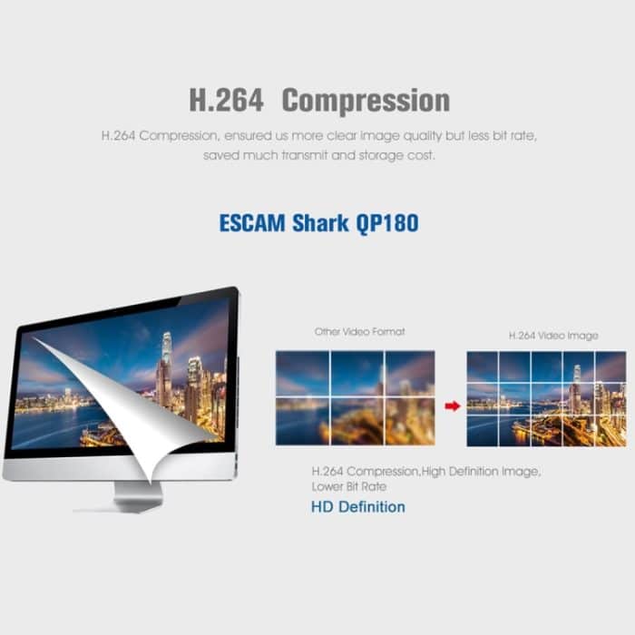 ESCAM Shark QP180 960P 360-Grad-Fischaugenobjektiv 1,3 MP WiFi-IP-Kamera, Unterstützung für Bewegungserkennung / Nachtsicht, IR-Entfernung: 10 m – Bild 11