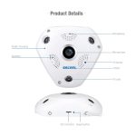 ESCAM Shark QP180 960P 360-Grad-Fischaugenobjektiv 1,3 MP WiFi-IP-Kamera, Unterstützung für Bewegungserkennung / Nachtsicht, IR-Entfernung: 10 m – Bild 8