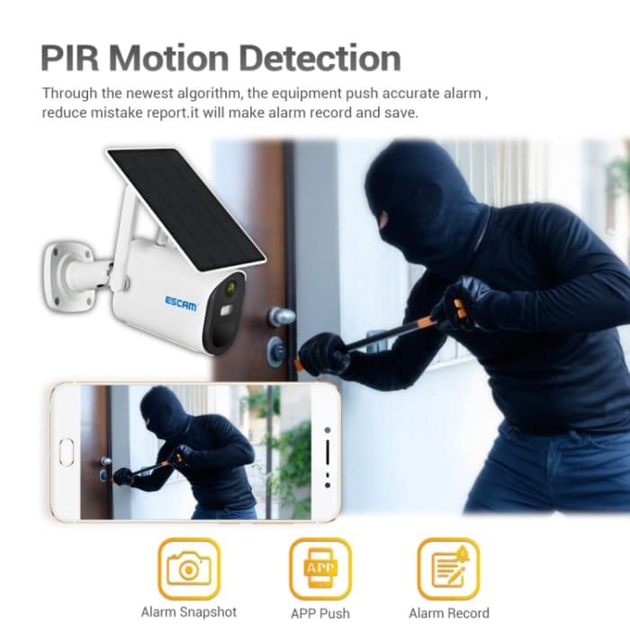 ESCAM QF490 HD 1080P 4G Solar Panel IP -Kamera, US / AU -Version – Bild 5