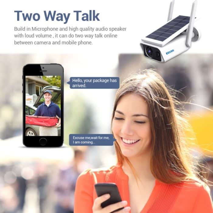 ESCAM QF180 H.265 3MP Solar-WLAN-IP-Kamera, ohne Batterie, QF180 – Bild 5