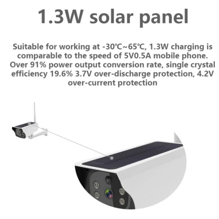 VESAFE Y4P Outdoor HD 1080P Solarstrom-Sicherheits-IP-Kamera, unterstützt Bewegungserkennung und PIR-Weckfunktion, IP66 wasserdicht, Y4P – Bild 12