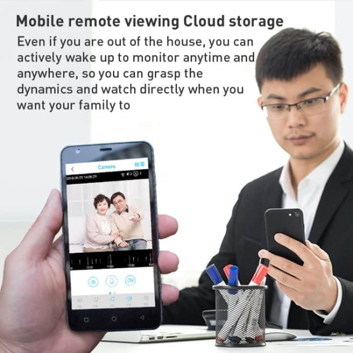 GH3 WiFi Smart Überwachungskamera mit Stativ, unterstützt Nachtsicht / Zwei-Wege-Audio, GH3 with Tripod – Bild 5