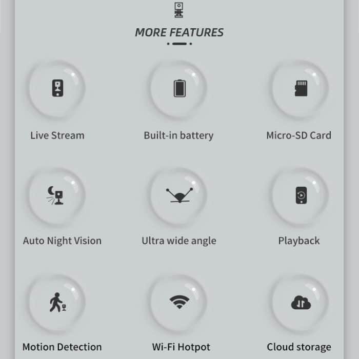 CAMSOY S30 1080P Lange Akkulaufzeit WiFi Drahtlose Netzwerk-Action-Kamera Weitwinkel-Recorder mit Halterung – Bild 7