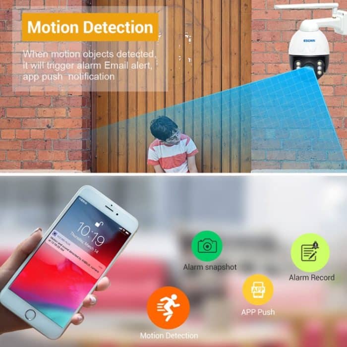 ESCAM Q5068 H.265 5 MP Schwenk-/Neige-/4fach-Zoom-WLAN-wasserdichte IP-Kamera, unterstützt ONVIF Zwei-Wege-Gespräch und Nachtsicht, AU-Stecker, EU Plug, AU Plug, UK Plug, US Plug – Bild 13