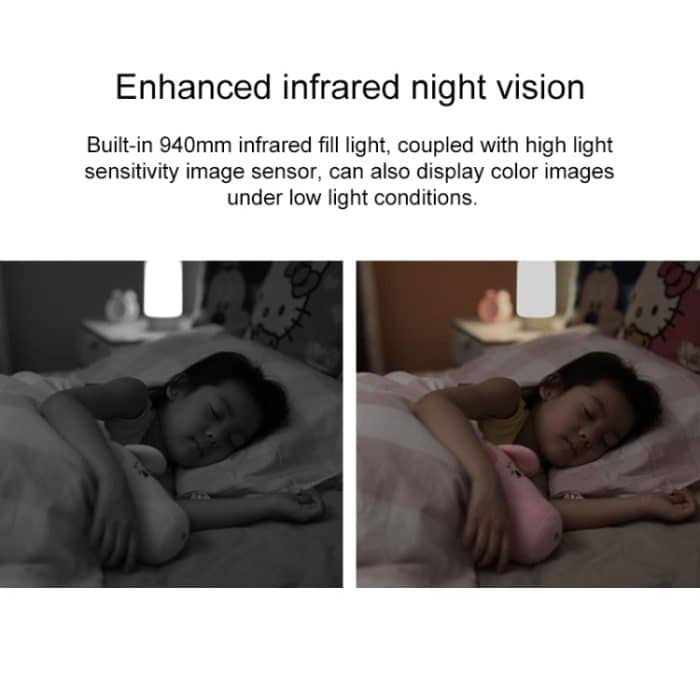 Original Xiaomi 2,4 GHz F1,4 große Blende 3 Millionen Pixel Wifi Intelligente Kamera PTZ Version 2K, Unterstützung von Infrarot-Nachtsicht und AI-Humanoidenerkennung sowie Zweiwege-Sprach- und 32 GB Micro-SD-Karte, US-Stecker – Bild 7