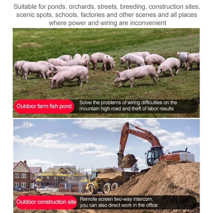 T1-2 2-Megapixel-WLAN-Version IP67 Wasserdichte Solar-HD-Monitorkamera ohne Akku und Speicher, unterstützt Infrarot-Nachtsicht und Bewegungserkennung / Alarm und Sprach-Intercom und mobile Überwachung – Bild 14