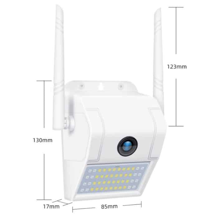 DP11 2 Megapixel IP66 wasserdichte Wandleuchte, drahtlose IP-Kamera, unterstützt mehrere Nachtsicht- und Handy-Fernüberwachungen, Sprach-Intercom, Bewegungserkennung/Alarm und 128-GB-Speicherkarte – Bild 3