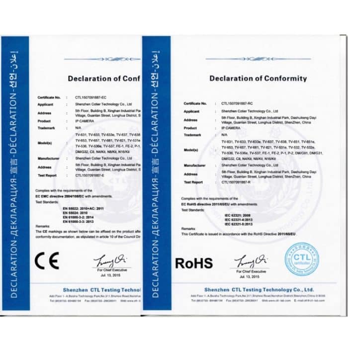 TV-635H2/A IP66 wasserdichte 1920x1080P AHD-Kamera, 1/2,7 Zoll 2MP CMOS-Sensorobjektiv, Bewegungserkennung, 20 m IR-Nachtsicht, CE- und RoHS-zertifiziert, TV-635H2/A – Bild 12