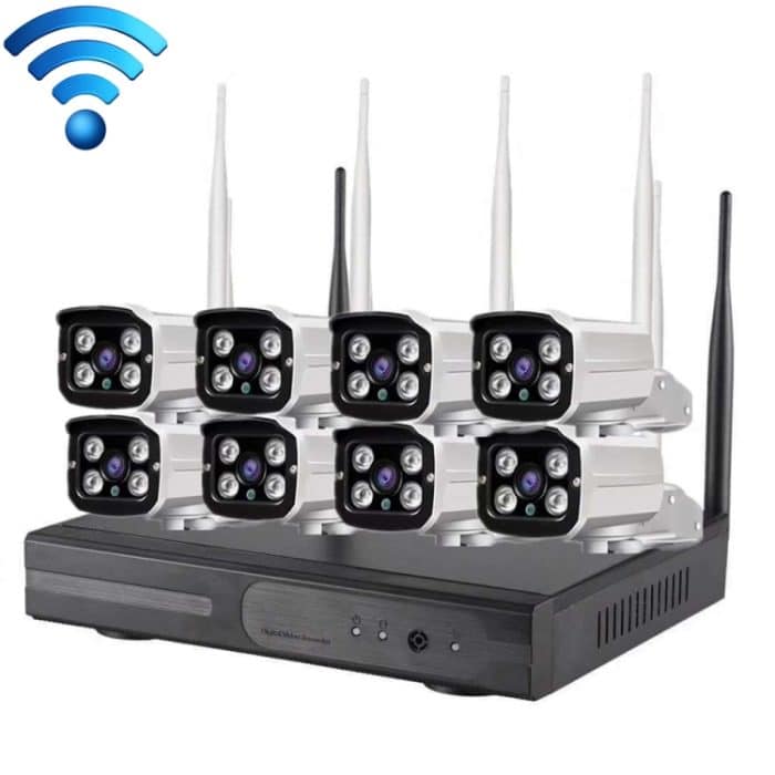 NC5695.jpg 8CH HD 720P 1,0 Megapixel 2,4 GHz WiFi IP Bullet Kamera + NVR Kit – Bild 1