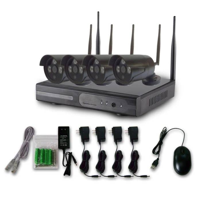 4-Kanal-HD-720P-1,0-Megapixel-2,4-GHz-WLAN-IP-Bullet-Kamera + NVR-Kit, 4CH HD – Bild 2