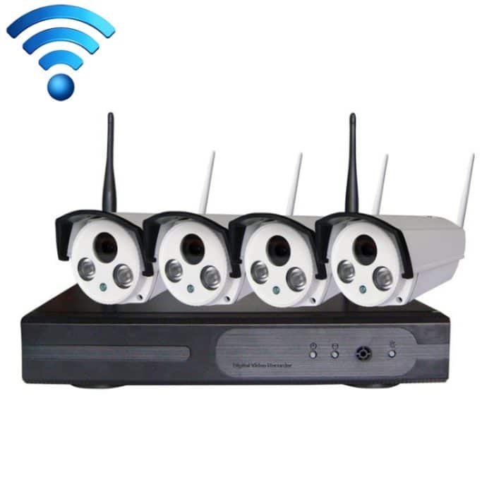 NC5698.jpg 4CH HD 720P 1,0 Megapixel 2,4 GHz WiFi IP Bullet Kamera + NVR Kit – Bild 1