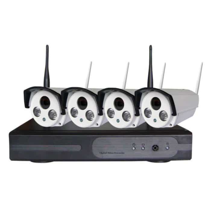 4CH HD 720P 1,0 Megapixel 2,4 GHz WiFi IP Bullet Kamera + NVR Kit – Bild 2