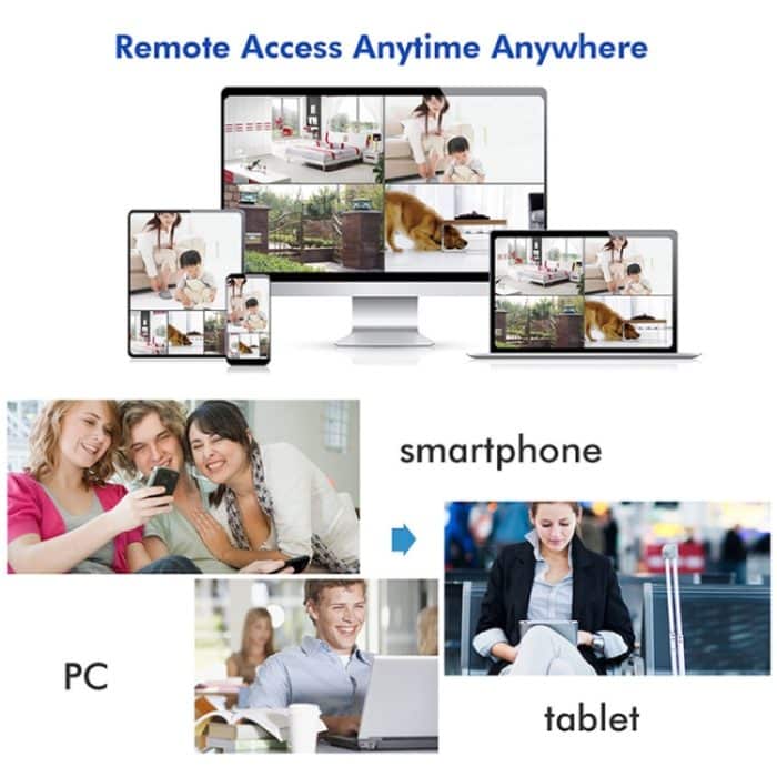 4CH HD 720P 1,0 Megapixel 2,4 GHz WiFi IP Bullet Kamera + NVR Kit – Bild 7