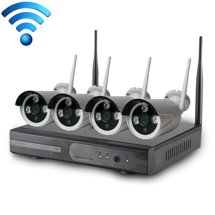 NC5699.jpg 4CH HD 720P 1,0 Megapixel 2,4 GHz WiFi IP Bullet Kamera + NVR Kit – Bild 1