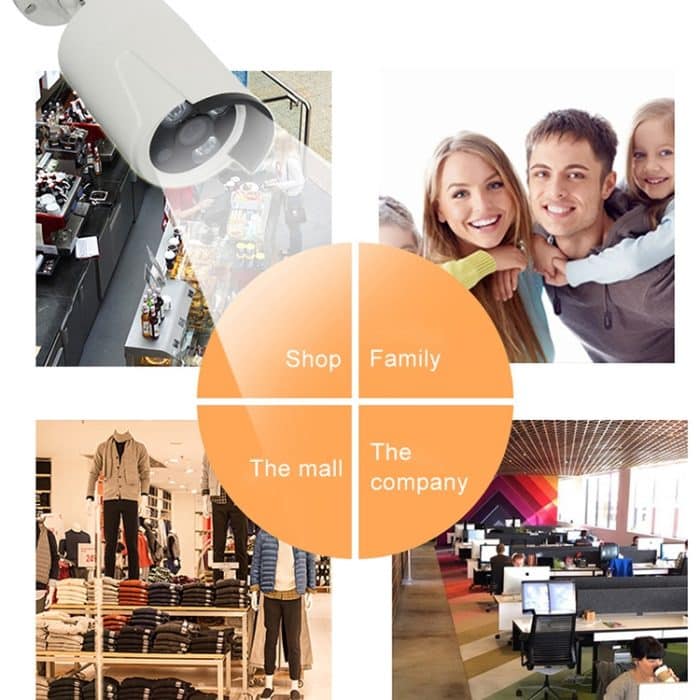 4CH HD 720P 1,0 Megapixel 2,4 GHz WiFi IP Bullet Kamera + NVR Kit – Bild 9