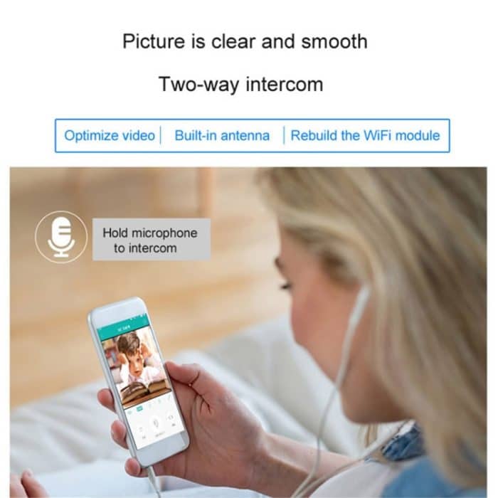 Anpwoo YT001 720P HD-WLAN-IP-Kamera mit 6 PCS-Infrarot-LEDs, Unterstützung für Bewegungserkennung, Nachtsicht und TF-Karte (max. 64 GB) – Bild 12