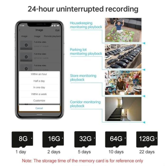 A11 WiFi Smart Home PTZ Webcam IP Kamera Nachtsichtmonitor, A11 (EU Plug), A11 (US Plug) – Bild 6