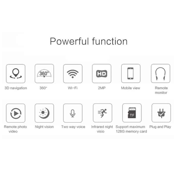 Anpwoo Hercules GM8135+SC2145 1080P HD WiFi IP-Kamera, unterstützt Bewegungserkennung, Infrarot-Nachtsicht und TF-Karte (max. 128 GB), Hercules – Bild 6