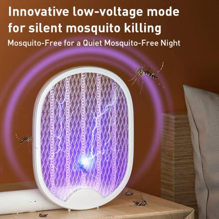 Multifunktionale rotierende, klappbare elektrische Mückenklatsche, Folding Electric Mosquito Swatter – Bild 6