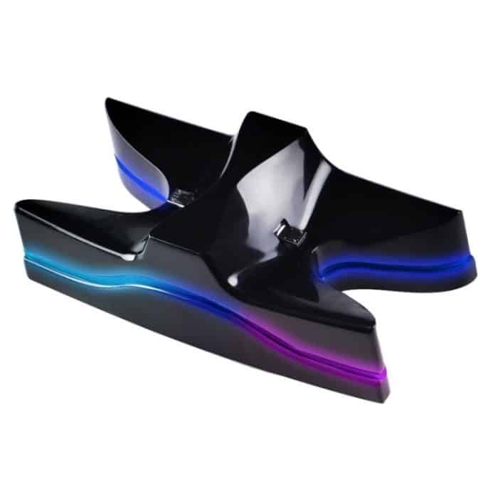 Spezielle UFO-Form, 2 x USB-Ladestation/Controller-Ladeständer für PS4, Playstation 4 mit mehrfarbiger LED, For PS – Bild 3