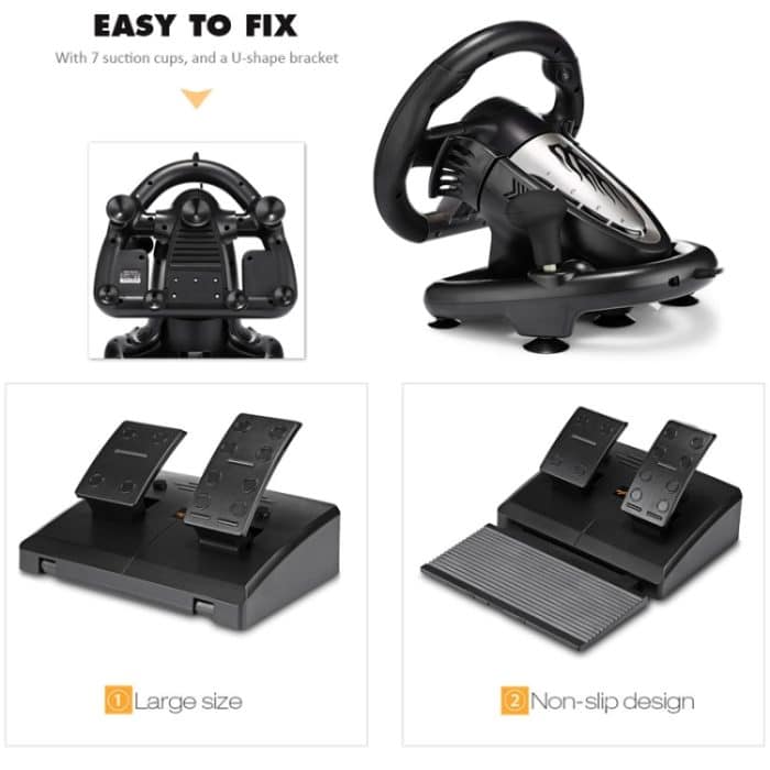 PXN-V3 Rennspiel-Lenkrad für PC / PS3 / 4 / Xbox One / Switch, For PC / PS3 / 4 / xbox one / switch – Bild 6