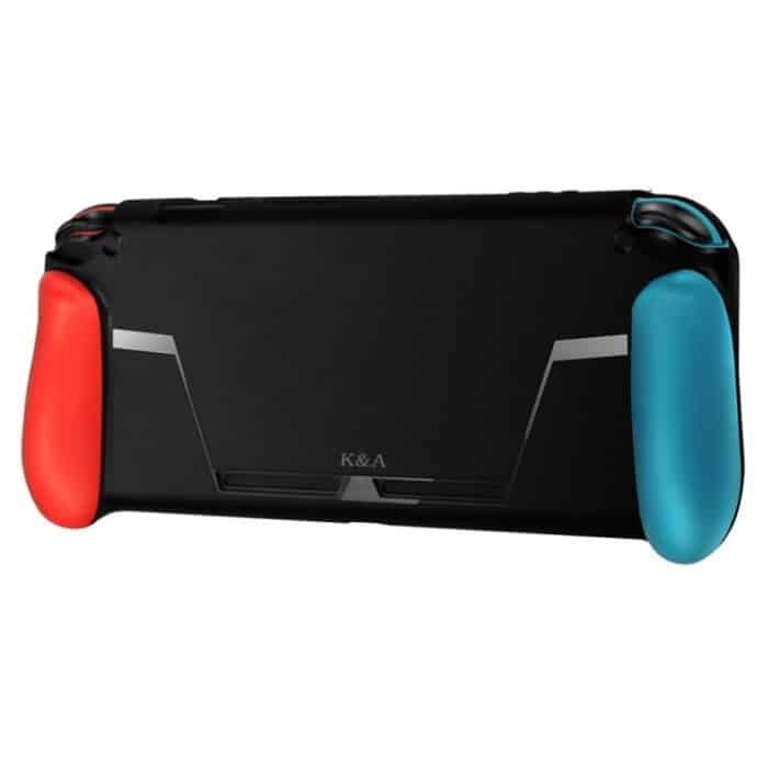 TPU Shell Grip Grip mit Spielkartensteckplatz Anti-Shock Cover Silikonhülle für Nintendo Switch, mit Logo – Bild 2